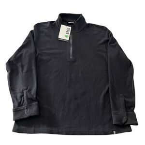 Stio Men’s Black Turpin NWT 1/4 Zip Up Fleece Pullover Sweater XL